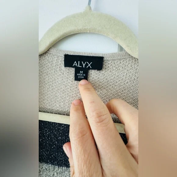 Alyx Beige and Black Striped Cardigan - Picture 4 of 7